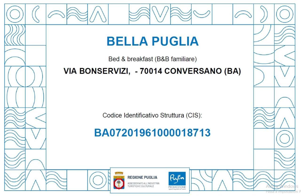 Bella Puglia Bed & Breakfast Conversano Dış mekan fotoğraf